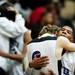 Pioneer senior Duane Simpson-Redmond embraces his teammate after losing to Ypsilanti 66-43 on Monday, March 4. Daniel Brenner I AnnArbor.com
